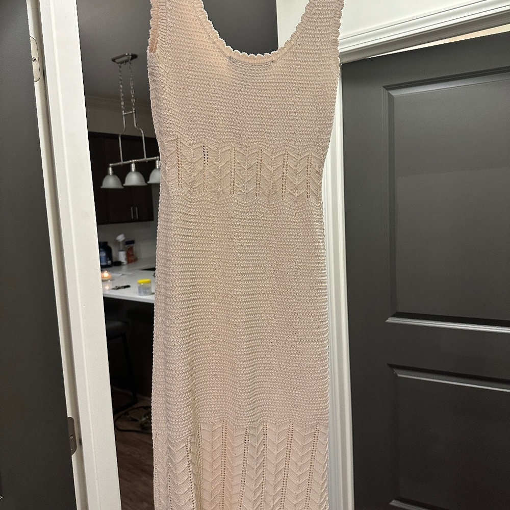 NEVER WORN, WITH TAGS- FRENCH CONNECTION CROCHET SUMMER DRESS IN ECRU